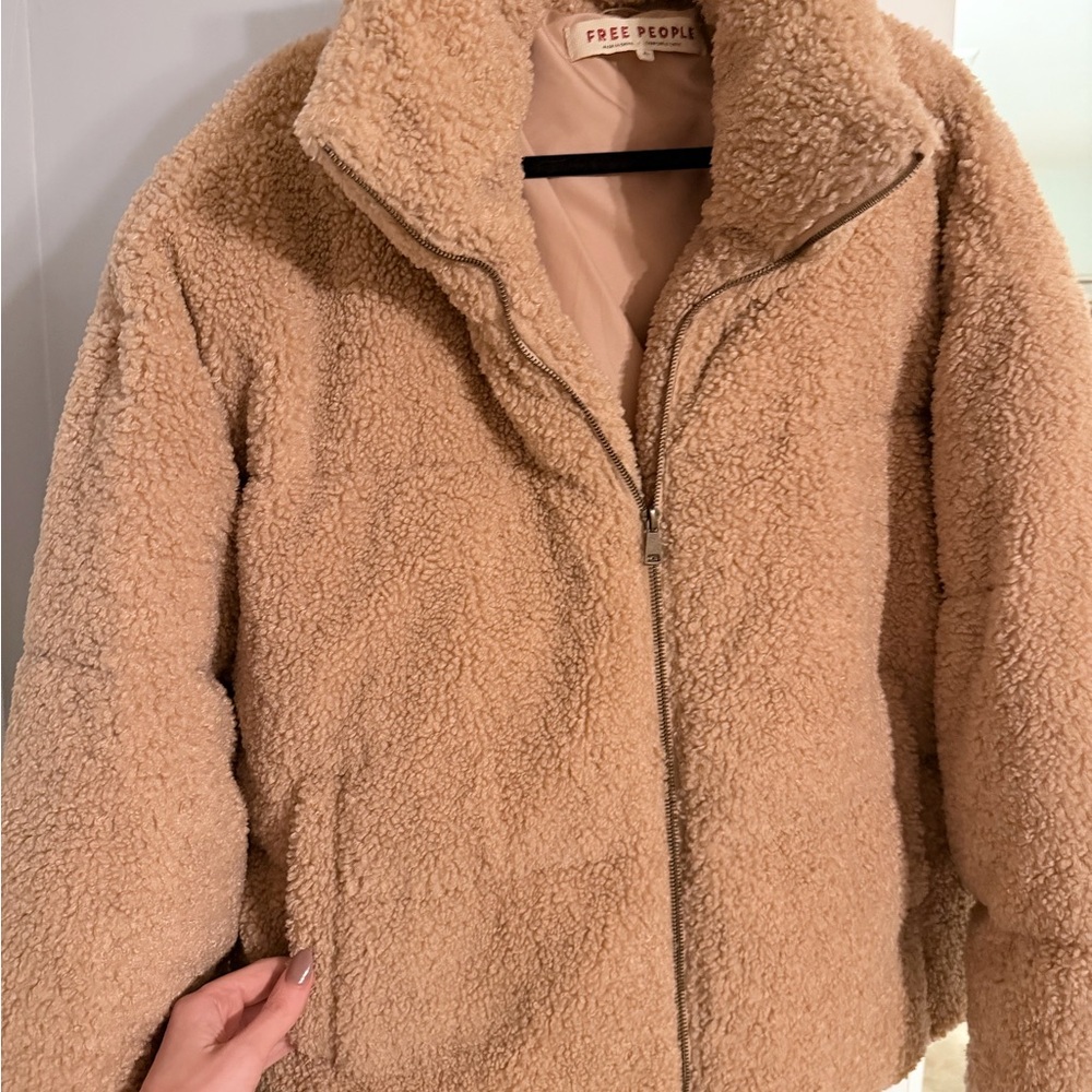 Free People Camel Teddy Jacket